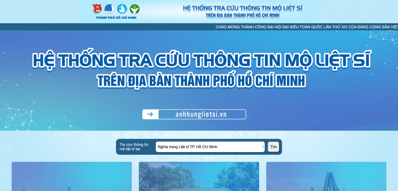 Tra cứu Thông tin mộ Liệt sĩ TP.HCM